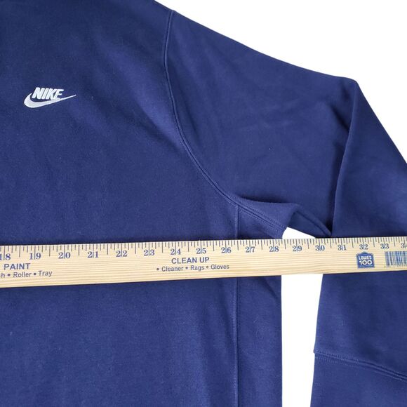 Vintage Nike Swoosh Sweatshirt Mens XXL Navy Embroidered Crewneck Pullover Y2K - Picture 5 of 12